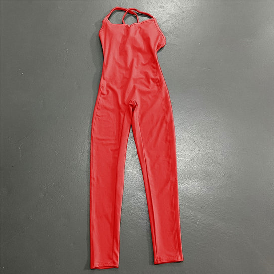 Backless Sports Lycra Fitness Overalls_2