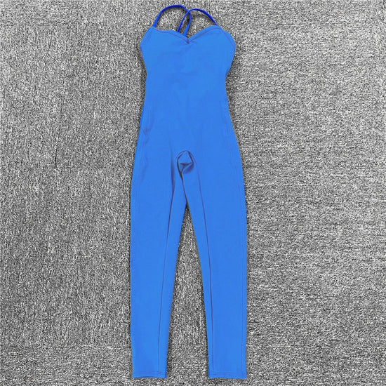 Backless Sports Lycra Fitness Overalls_17