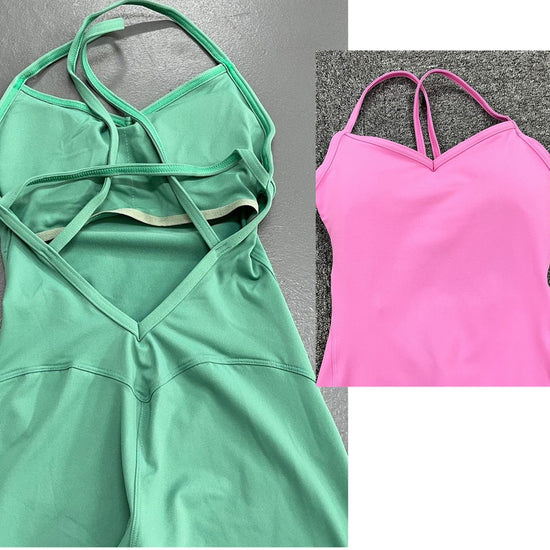 Backless Sports Lycra Fitness Overalls_11