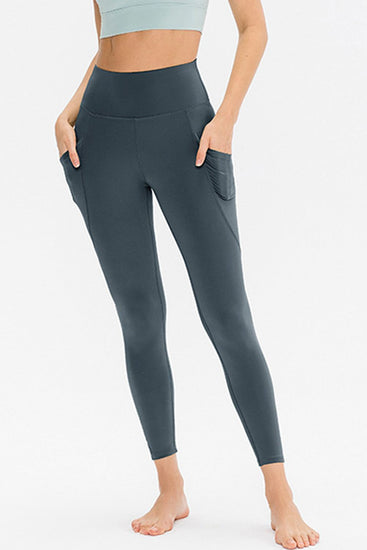 Slim Fit Long Active Leggings with Pockets_13