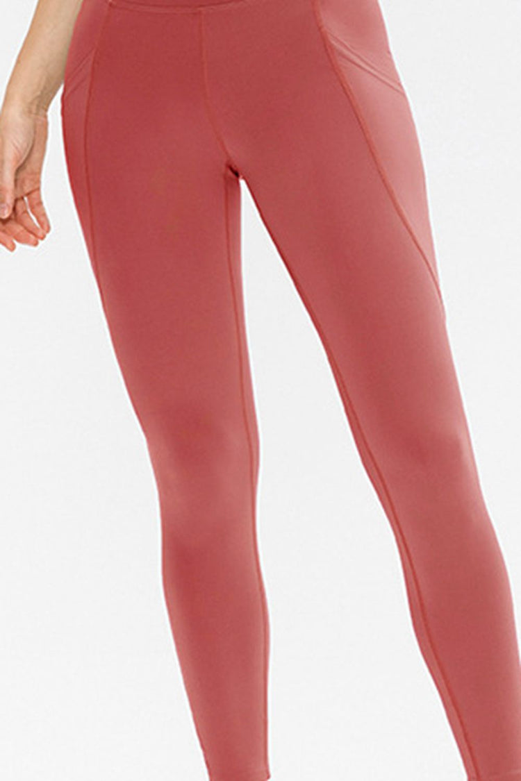 Slim Fit Long Active Leggings with Pockets_6