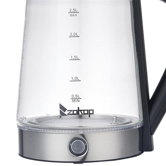 Blue Glass Electric Kettle with Filter_7