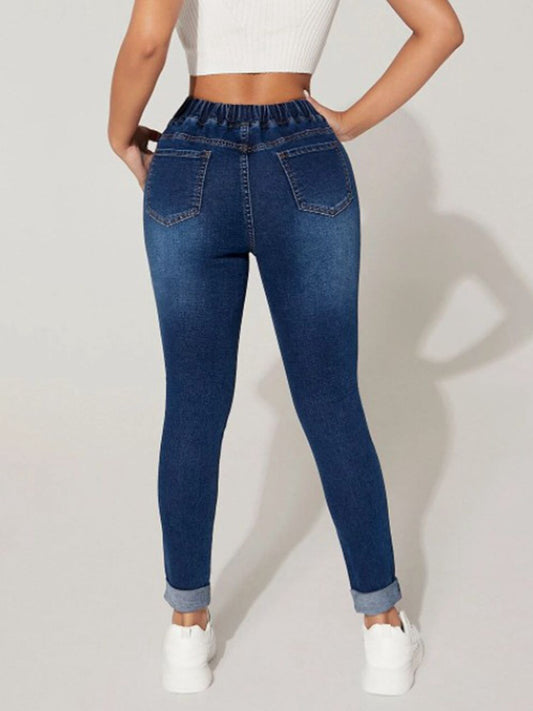 Marica Drawstring Cropped Jeans (S - 2XL)